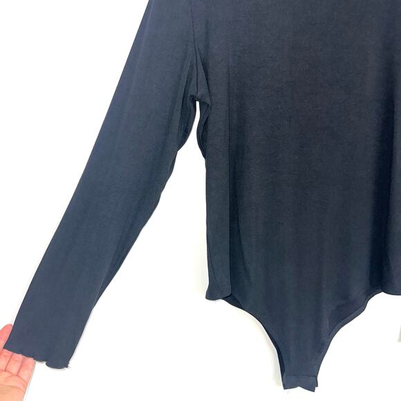 SOLD ๐NWT Cider Black Plus Size Mock Turtleneck Long Sleeve Bodysuit Size 1X - Picture 6 of 13